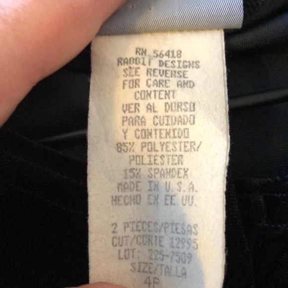 Rabbit,Rabbit,Rabbit Black Velvet Jacket - Picture 4 of 5